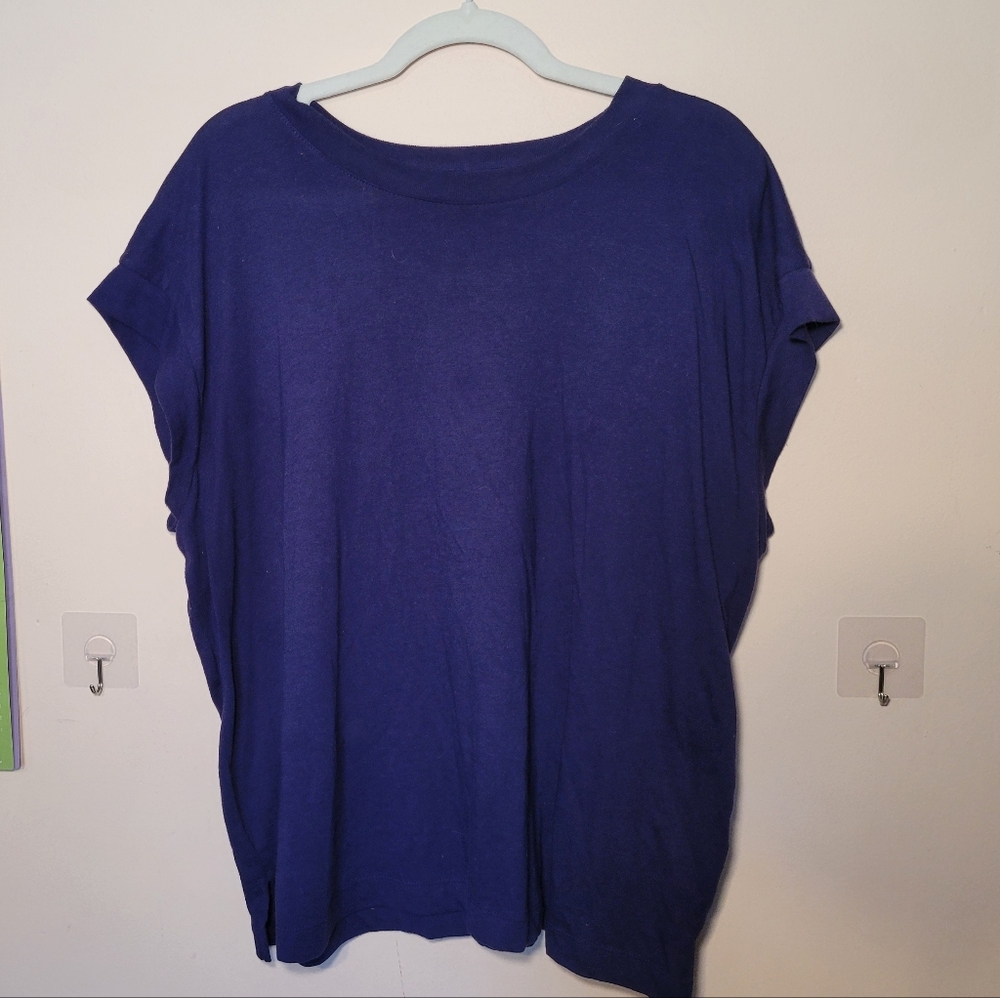 Short Sleeved Dark Purple Shirt